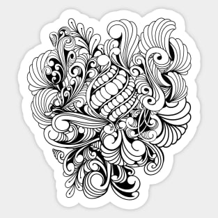 Elegant zentangle desing Sticker